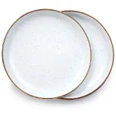 Bär Barebones Salatteller, 20,3 cm, 2er-Set, Essteller, Emaille-Teller, langlebiger K chen- oder Campingteller, Eierschalenfarben