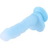 Hismith Premium Glühen im Dunkeln Dildo KlicLok 24 CM Blau