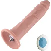 Hismith Premium Dildo Vibrating inklusive Fernbedienung 25 CM KlicLok Beige