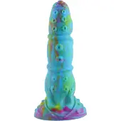 Hismith Premium Fantasy Saugnapf Dildo Blau 22 cm Octopussy