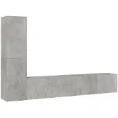 vidaXL 4-tlg. TV-Schrank-Set Betongrau Holzwerkstoff
