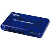 Hama USB 2.0 Multi Card Reader 35 in 1, blue 55348