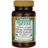 Swanson Health , White Willow Bark Extract (Silber-Weidenrinden-Extrakt),vegane Kapseln, Vegetarisch 60 St Kapseln