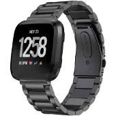 IMoshion Edelstahlarmband für das Fitbit Versa / Versa 2 / Versa Lite - Schwarz