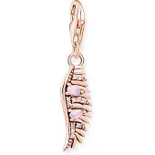 Thomas Sabo 1906-323-9 Charm-Anhänger Phönix Feder mit Rosa Steinen