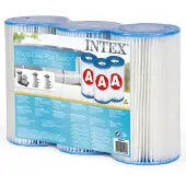 Intex Filterkartusche Typ A 3er Pack Ersatzfilter für Poolpumpen (11cmx20cm)