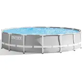 Intex 26724GN, 14614 l, Gerahmter Pool, Erwachsener & Kind, Leiter, Grau, 60,1 kg