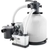 Intex , Swimming Pool Sandfilteranlage "Krystal Clear ECO-20220-2" mit Salzwassersystem, für Pools bis 56.800 l Wassermenge