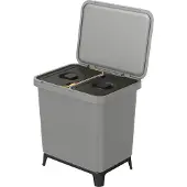 Prosperplast Systema sortibox abfallbehälter 2in1 glatt grau