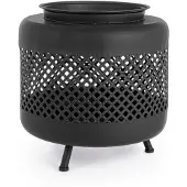 YES everyday Feuerschale Amadeo hitzebeständiger Stahl, modern, schwarz, Ø 50 cm, für Outdoor