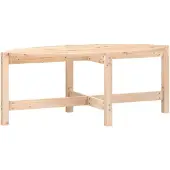 vidaXL Couchtisch 118x63x45 cm Massivholz Kiefer