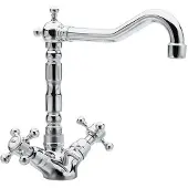 Hak ANTEA Waschtischarmatur mit Retro-Einlauf, inkl. Ablaufgarnitur, 240mm Chrom