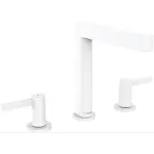 Hansgrohe 3-Loch-Waschtischarmatur 160 Finoris mit Push-Open-Ablaufgarnitur, mattweiß