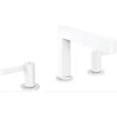 Hansgrohe 3-Loch-Waschtischarmatur 110 Finoris mit Push-Open-Ablaufgarnitur, mattweiß