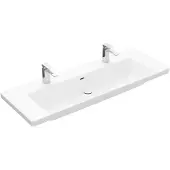 Villeroy & Boch Subway 3.0 Schrankwaschtisch 130 cm, mit 2 Hahnlöchern, mit Überlauf