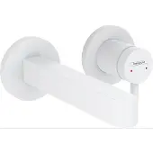 Hansgrohe Fertigmontageset FINORIS f UP-2-Loch-WT-Armatur Auslauf 165 mm mw Auslauf 165 mm mattweiß