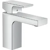 Hansgrohe Vernis Shape Waschtischarmatur 100 mit Metall Zugstangen-Ablaufgarnitur