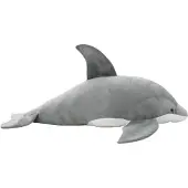 vidaXL Delfin Kuscheltier Plüsch Grau