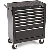 HBM Werkzeugwagen mit 7 Schubladen – 62 cm – Schwarz