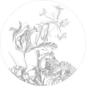 Kek Amsterdam Gravierter Blumentapetenkreis SC-059 - ø142,5cm