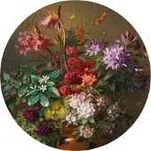 Kek Amsterdam Blumentapete Kreis CK-076 ø190cm