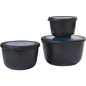 Mepal - Cirqula High Bowl Set Of 3 - Black (233095)