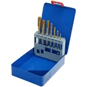 HBM 7 Stück HSS - Verzinnt Kobalt Maschinengewindebohrer Set M3-12