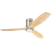 LEDS-C4 LED-Deckenventilator Stem, Holz hell, DC leise, Ø 137 cm CCT Stem, Holz hell, für Wohn- / Esszimmer, Holz, Modern