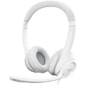 Logitech – H390 Kabelgebundenes Headset für PC/Laptop, Stereokopfhörer mit Noise-Cancelling-Mikrofon, USB-A, WEISS