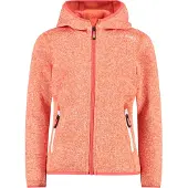 CMP Kid G Jacket Fix Hood Campari-Bianco 140