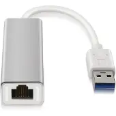 Aisens A106-0049, RJ-45, USB 2.0 Type-A, 0,15 m, Silber, Weiß