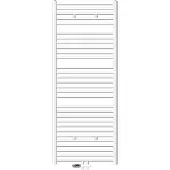 LuxeBath Badheizkörper Mittelanschluss 750 x 1800 mm Weiß gerade mit Thermostat und Anschlussgarnitur Durchgang Boden Weiß - Heizkörper, ohne Heizstab