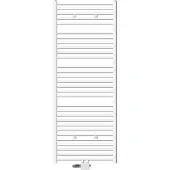 LuxeBath Badheizkörper Mittelanschluss 750 x 1800 mm Weiß gerade mit Thermostat und Anschlussgarnitur Universal Eck- und Durchgangsform, ohne Heizstab