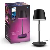 Philips Hue Go LED-Tischlampe, schwarz, RGBW - Hue Hue, Hue Go, dimmbar, Schwarz, für Wohnzimmer, Metall, Modern