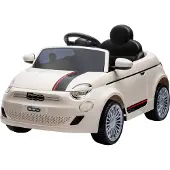 Eco toys Weißes elektrisches Fiat 500 Kinderauto