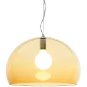 Kartell FL/Y Pendelleuchte Amber - , FL/Y, dimmbar, Gelb, für Wohnzimmer, Kunststoff, Design