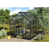 Vitavia Gewächshaus "Apollo 3800", schwarz, B:195cm T:199cm, Gewächshäuser, Gewächshaus