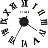 vidaXL 3D-Wanduhr Modernes Design Schwarz 100 cm XXL