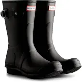 Hunter Orig al Tri Color Logo Frauen Kurzer Well gton Stiefel Schwarz – 5 Großbritannien - 38 EU - 7 US / Schwarz