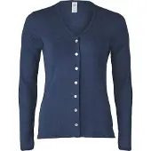 Engel - Damen Cardigan Feinripp - Wolljacke Gr 34/36 blau