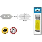 Olfa Mcb-1 20 Mm Cutter Blade 5 Units Silber