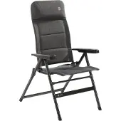 Travellife Lago Camping Chair Komfort Stürmisch Grau - Einstellbar in 7 Positionen - Wasser und UV -