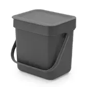 Brabantia 209888, Schwarz, Kunststoff, Behälter, Einfarbig, Drinnen, Rechteckig