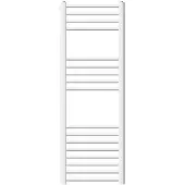 LuxeBath Badheizkörper - 400 x 1200 mm - Weiß - gebogen mit Seitenanschluss - Heizkörper Handtuchwärmer Handtuchtrockner, ohne Heizstab