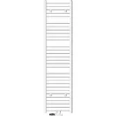 LuxeBath Badheizkörper Mittelanschluss 400 x 1800 mm Weiß gerade mit Thermostat und Anschlussgarnitur Eck Wand Weiß - Heizkörper, ohne Heizstab