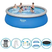 Bestway Pool Fast Set - 457x122 cm - Inklusive Zubehör