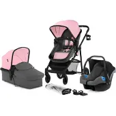 Kinderkraft Multifunktioneller JULI-Kinderwagen 3 in 1 Travel System rosa