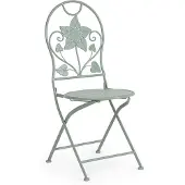 YES everyday Gartenstuhl Harriet 2er-Set aus Metall, klassisch klappbar, salbeigrün, outdoor geeignet