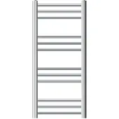 LuxeBath Badheizkörper 400 x 800 mm - Chrom - gebogen mit Seitenanschluss - Design Heizkörper Handtuchwärmer Handtuchtrockner, ohne Heizstab