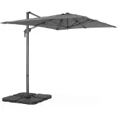Sweeek - Rechteckiger Ampelschirm 2x3 m - Grau